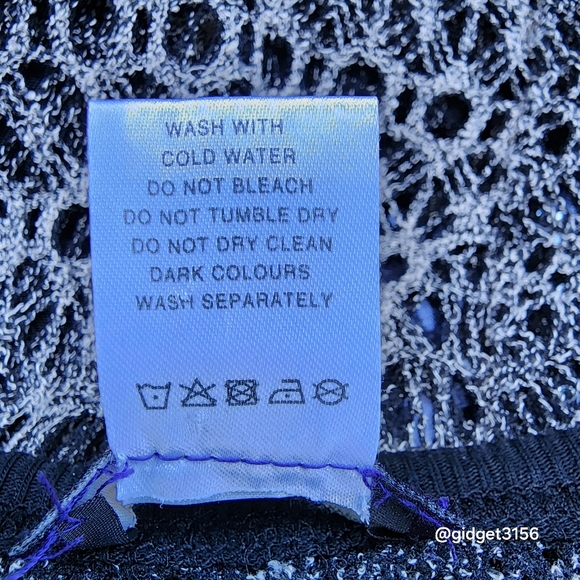 NWOT BLACK/BEIGE CROCHETED TOP/BEACH COVERUP LILY BY FIRMIANA - SIZE LARGE - Picture 10 of 12